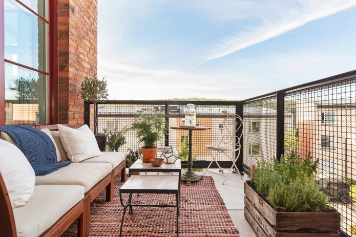 Balcon ouvert cosy