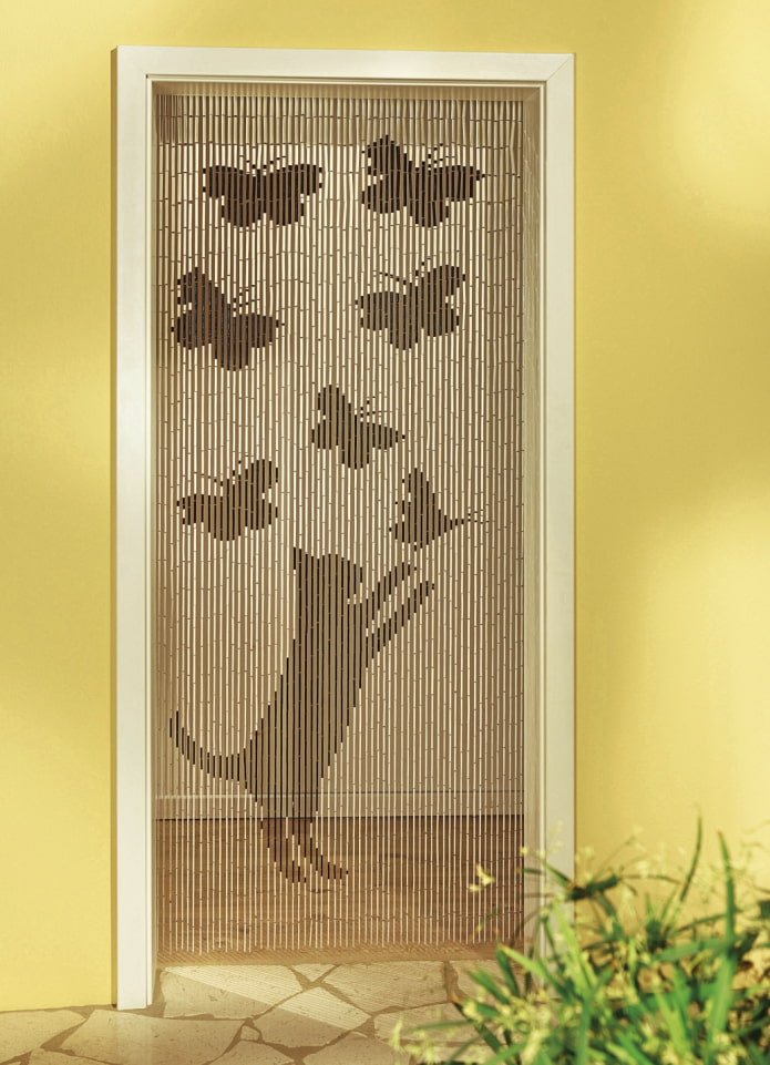 Rideaux en bambou avec images d'animaux