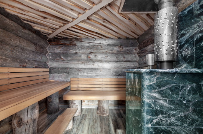 finition marbre du hammam