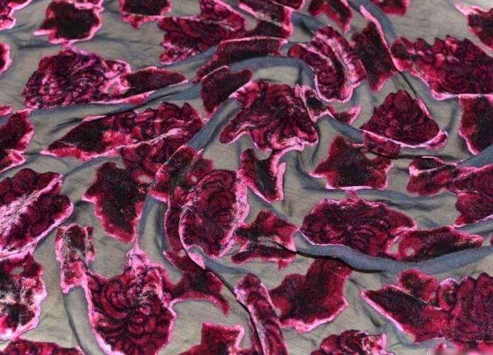 velvet-devore curtain material