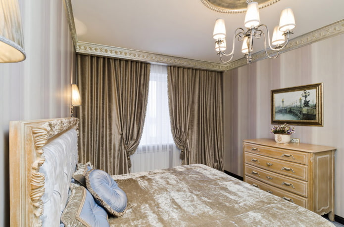 Rideaux en velours de style classique