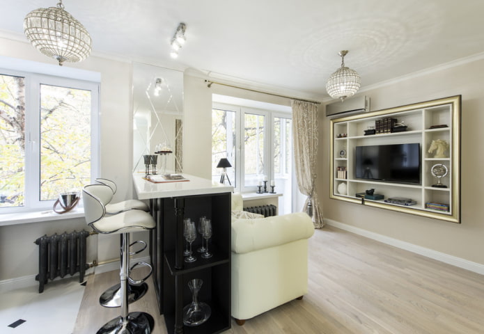Comptoir de bar dans le hall de style classique