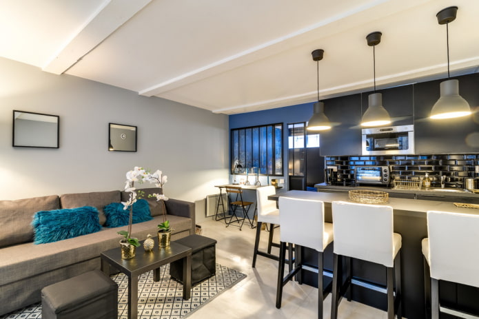Comptoir de bar avec éclairage intérieur