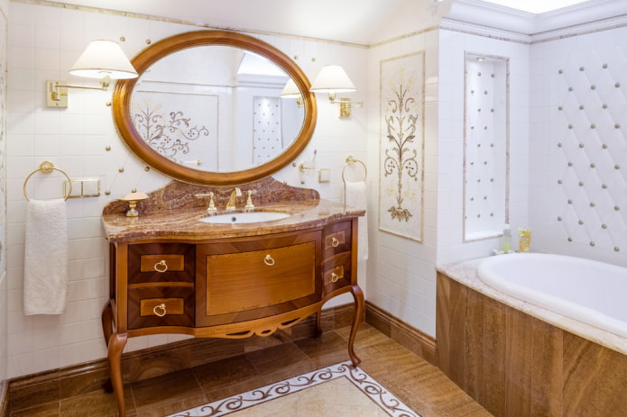 carrelage blanc de style classique