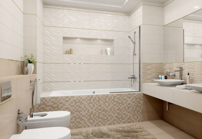 Disposition des carreaux dans la salle de bain