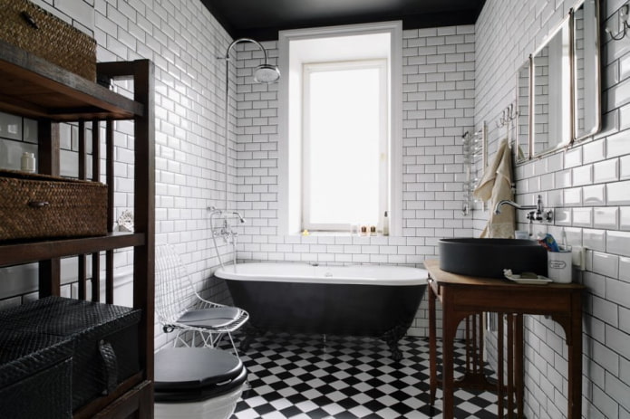 carrelage blanc de style loft