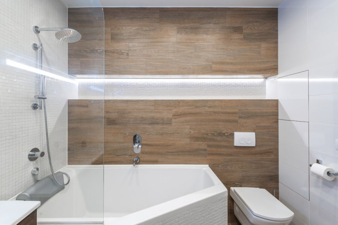 Baignoire polygonale droite