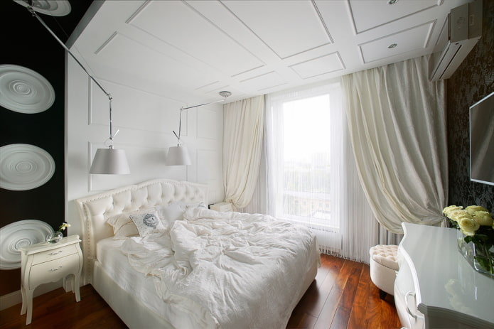 Décoration de chambre dans les tons blancs