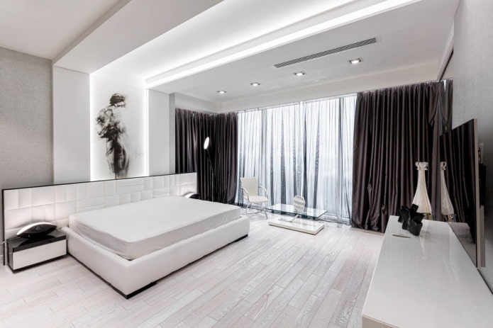 Décoration de chambre dans les tons blancs