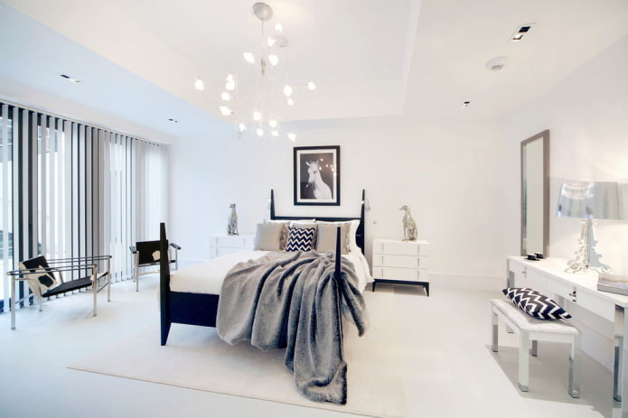 Meubles de chambre à coucher dans les tons blancs