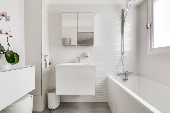 Meubles de salle de bains blancs