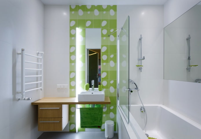 Aménagement intérieur de salle de bain en tons blancs