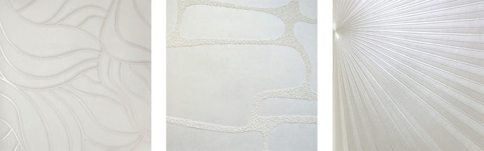 papier peint blanc avec un motif en relief