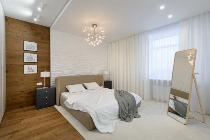 Rideaux blancs dans la chambre