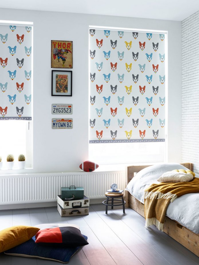 rideaux à motifs