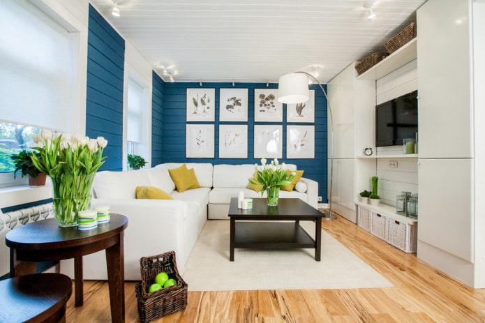 Salon cosy de style campagnard