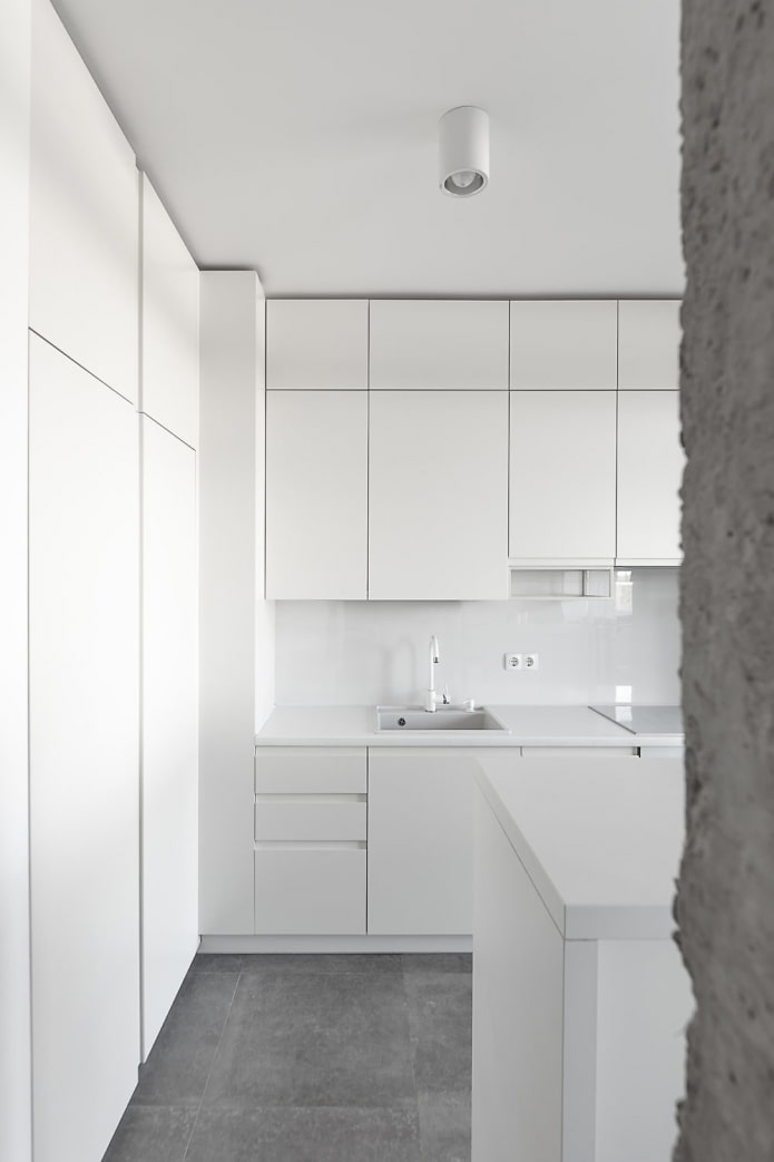 cuisine blanche minimaliste