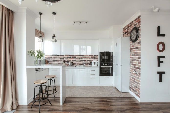 ensemble de cuisine brillant