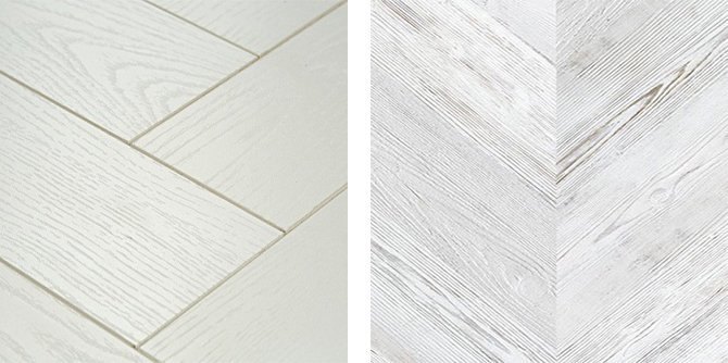stratifié avec et sans chanfrein