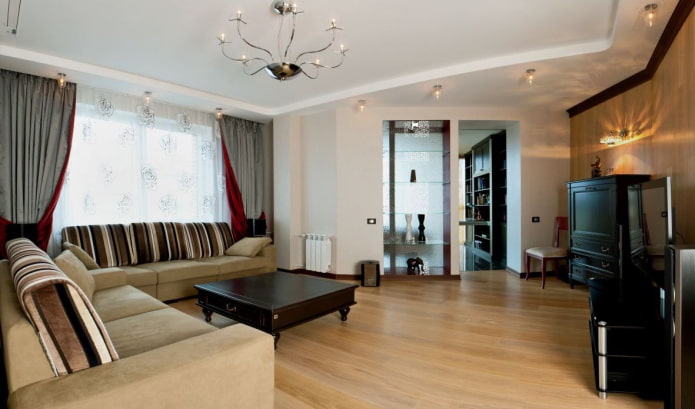 Plafond blanc dans le salon
