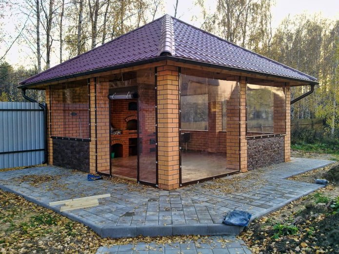 gazebo en briques à la datcha