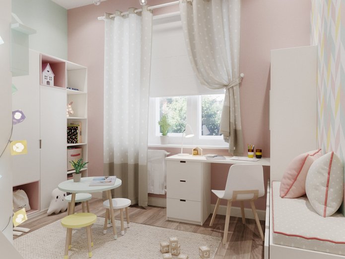 chambre d'enfant aux couleurs pastel