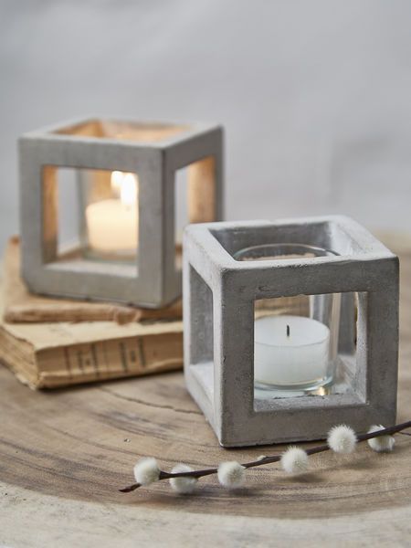 concrete candlesticks