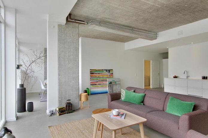 Minimalisme dans le salon