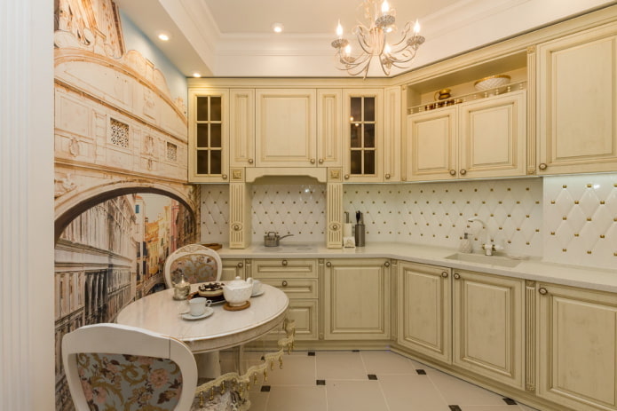 beige kitchen decoration