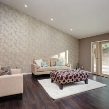 Papier peint beige : design, combinaison, choix de rideaux, plus de 70 photos à l'intérieur-0