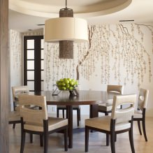 Papier peint beige : design, combinaison, choix de rideaux, plus de 70 photos dans l'intérieur-22