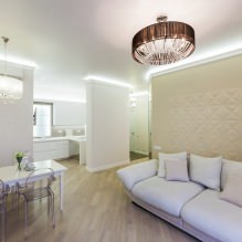 Papier peint beige : design, combinaison, choix de rideaux, plus de 70 photos d'intérieur - 10