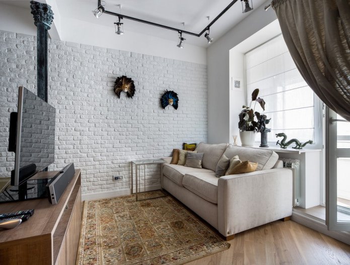 mur sous brique blanche