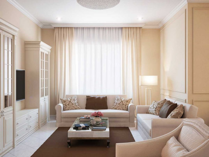 Meubles clairs à l'intérieur