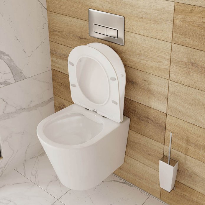 toilettes suspendues sans rebord