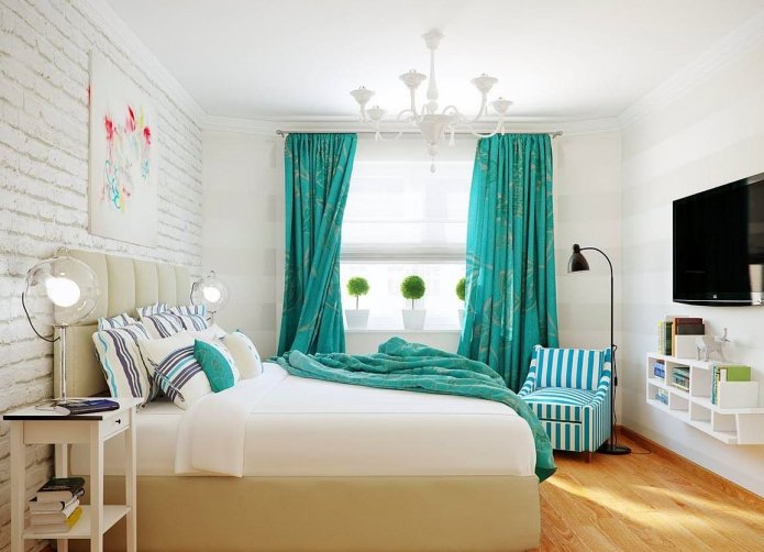 Rideaux turquoise