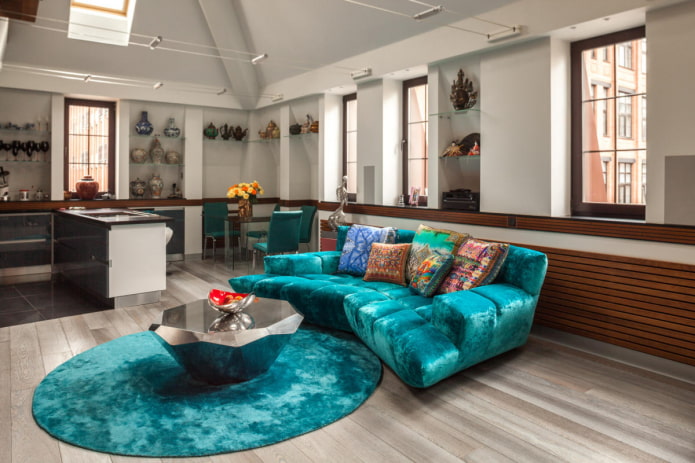 tapis turquoise
