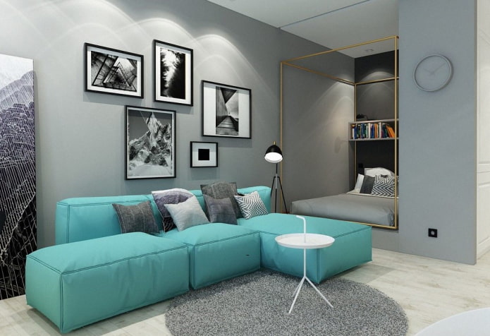 canapé turquoise
