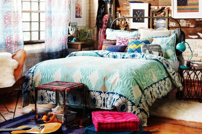 chambre de style hippie 