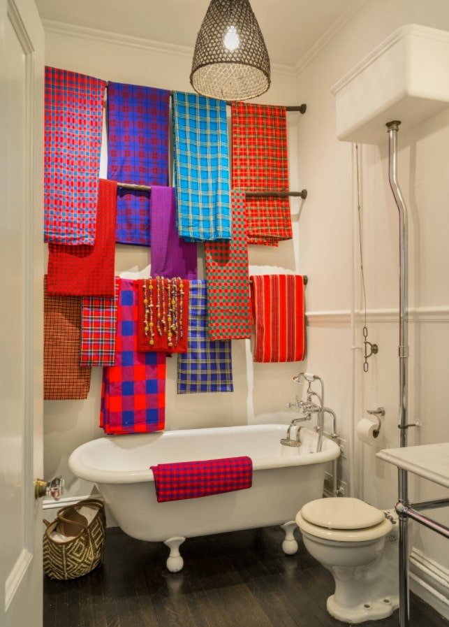décoration de salle de bain de style bohème