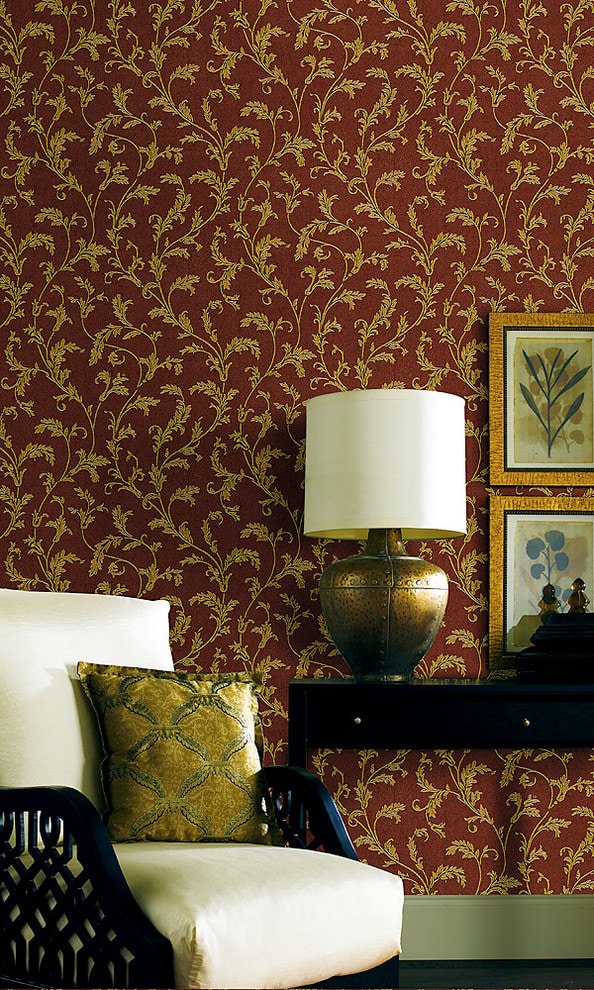 Papier peint à motif doré