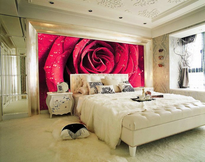 Papier peint photo 3D avec une rose