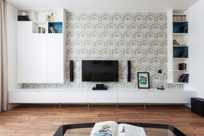 Papier peint à motif géométrique pour l'intérieur