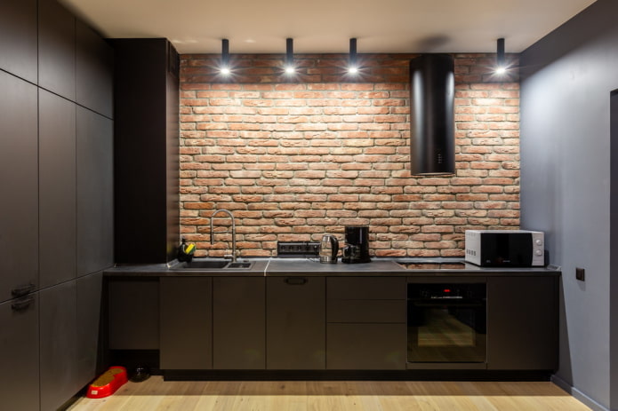 décoration intérieure de cuisine dans des tons noirs