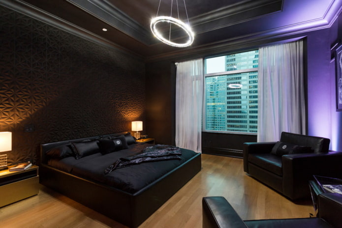 décoration de chambre noire