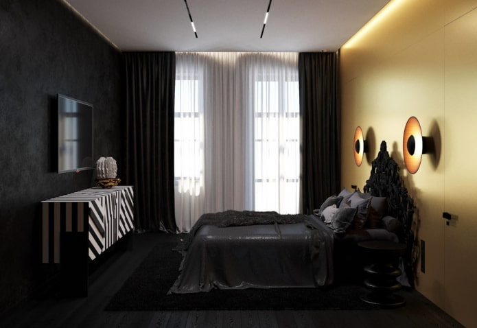 décoration de chambre noire