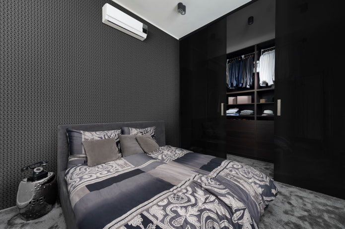 Meubles de chambre à coucher dans les tons noirs