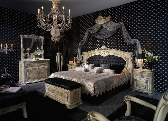 Chambre noire de style baroque