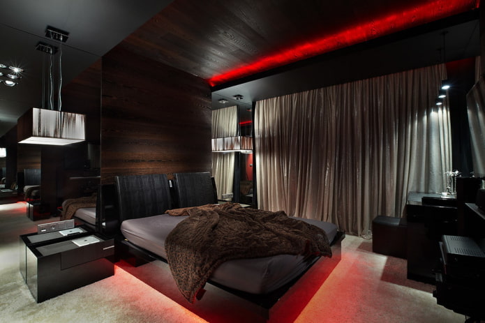 décoration de chambre noire