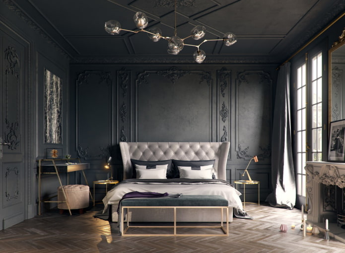 décoration de chambre noire